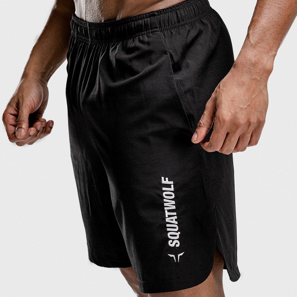 Squatwolf - Men Warrior Shorts Long, Black