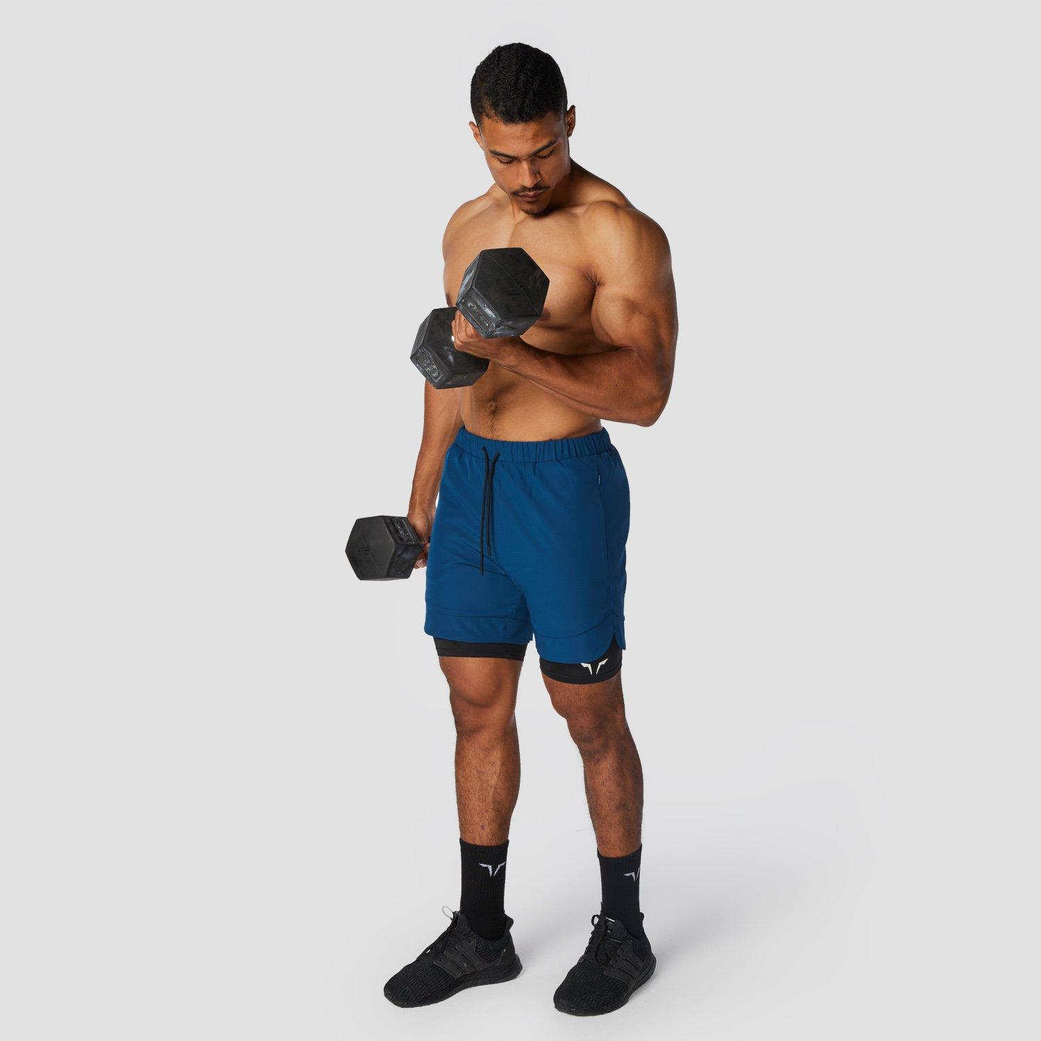 Men Limitless 2 In 1 Shorts, Blue, , large image number 0