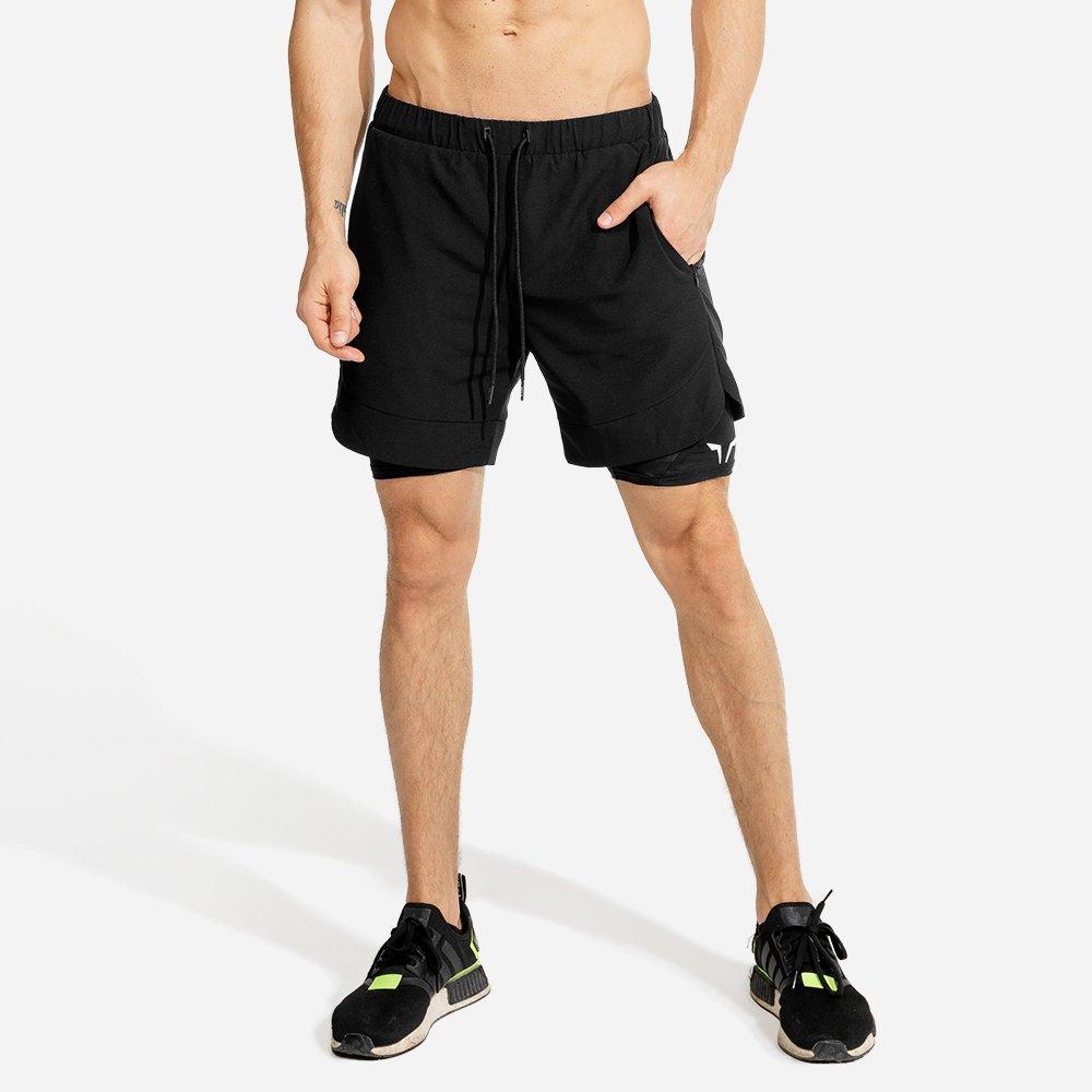 Squatwolf - Men Limitless 2 In 1 Shorts, Black