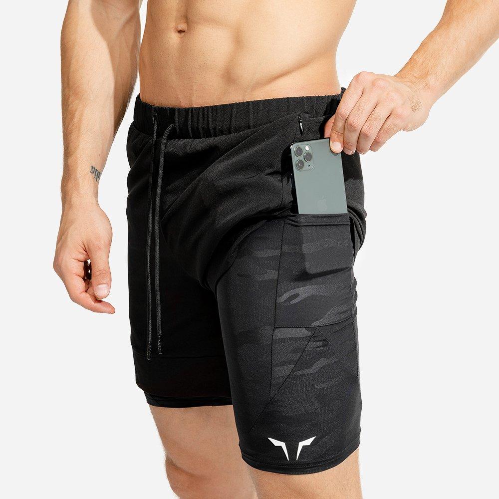 Squatwolf - Men Limitless 2 In 1 Shorts, Black