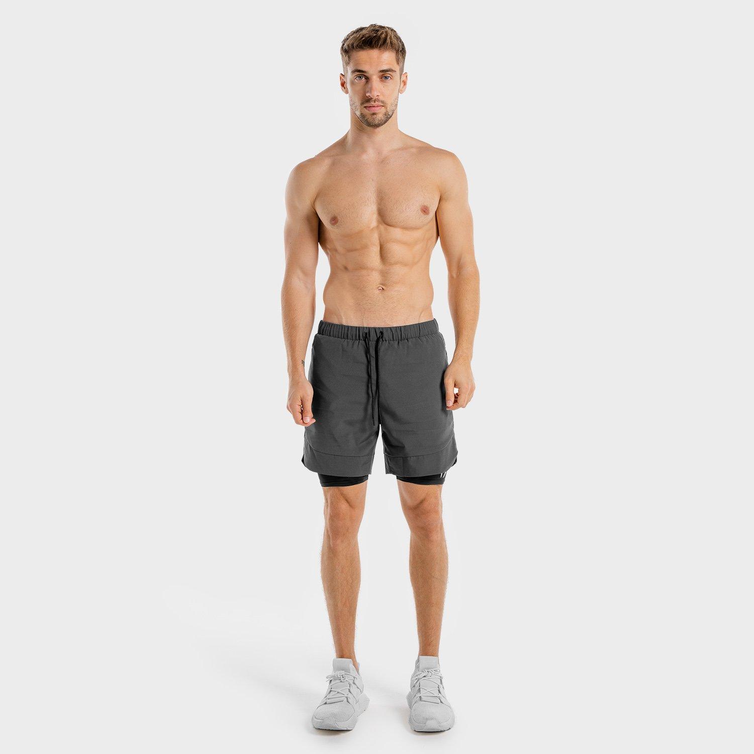 Men Limitless 2 In 1 Shorts, Grey, , large image number 0