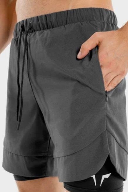 Squatwolf - Men Limitless 2 In 1 Shorts, Grey