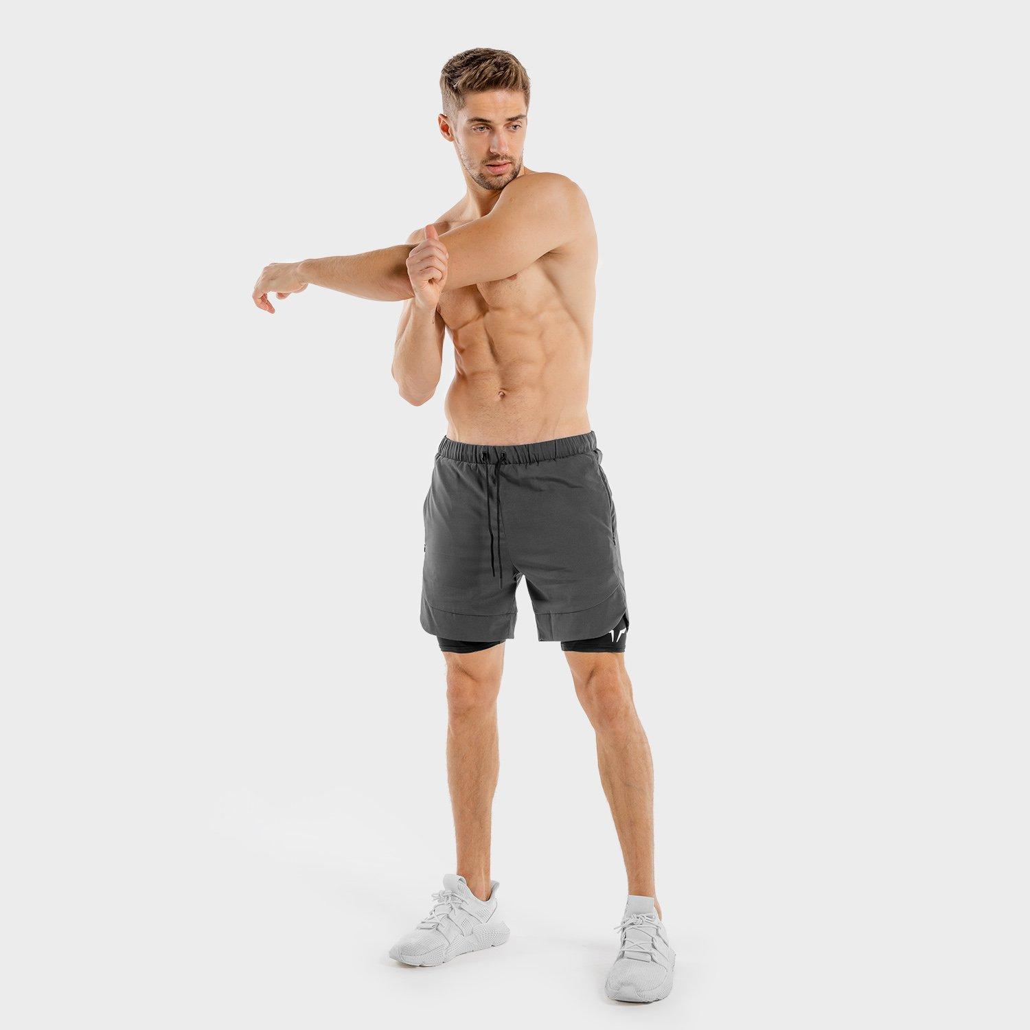 Men Limitless 2 In 1 Shorts, Grey, , large image number 1