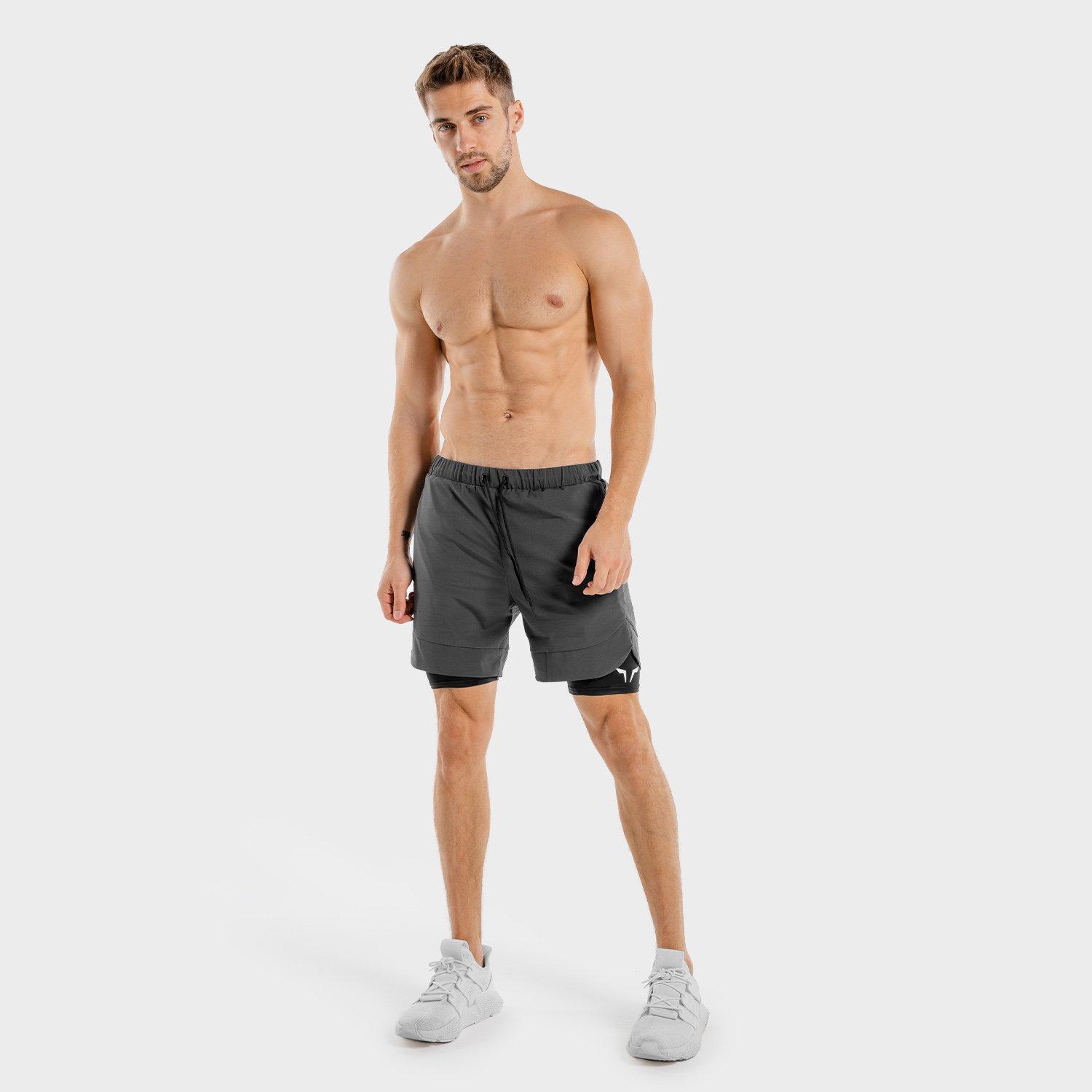 Men Limitless 2 In 1 Shorts, Grey, , large image number 2