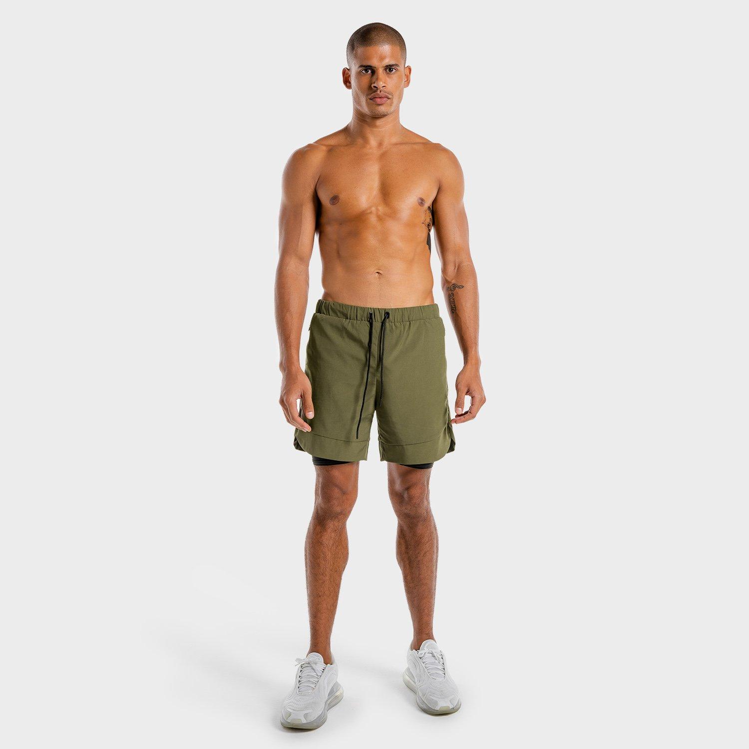 Men Limitless 2 In 1 Shorts, Khaki, , large image number 0