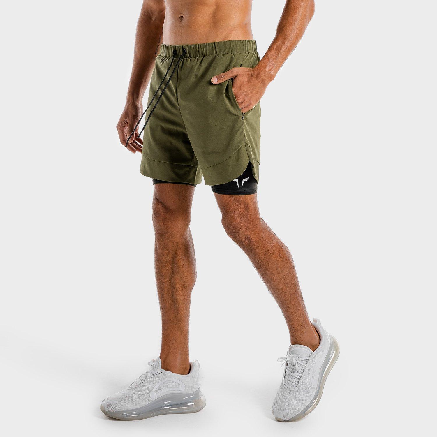 Men Limitless 2 In 1 Shorts, Khaki, , large image number 1