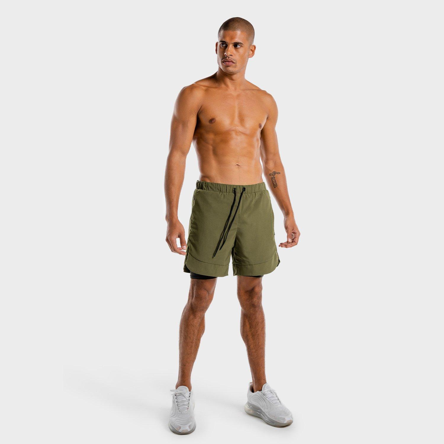 AE Limitless 2-in-1 Shorts Khaki And Black Gym Shorts Men, 60% OFF