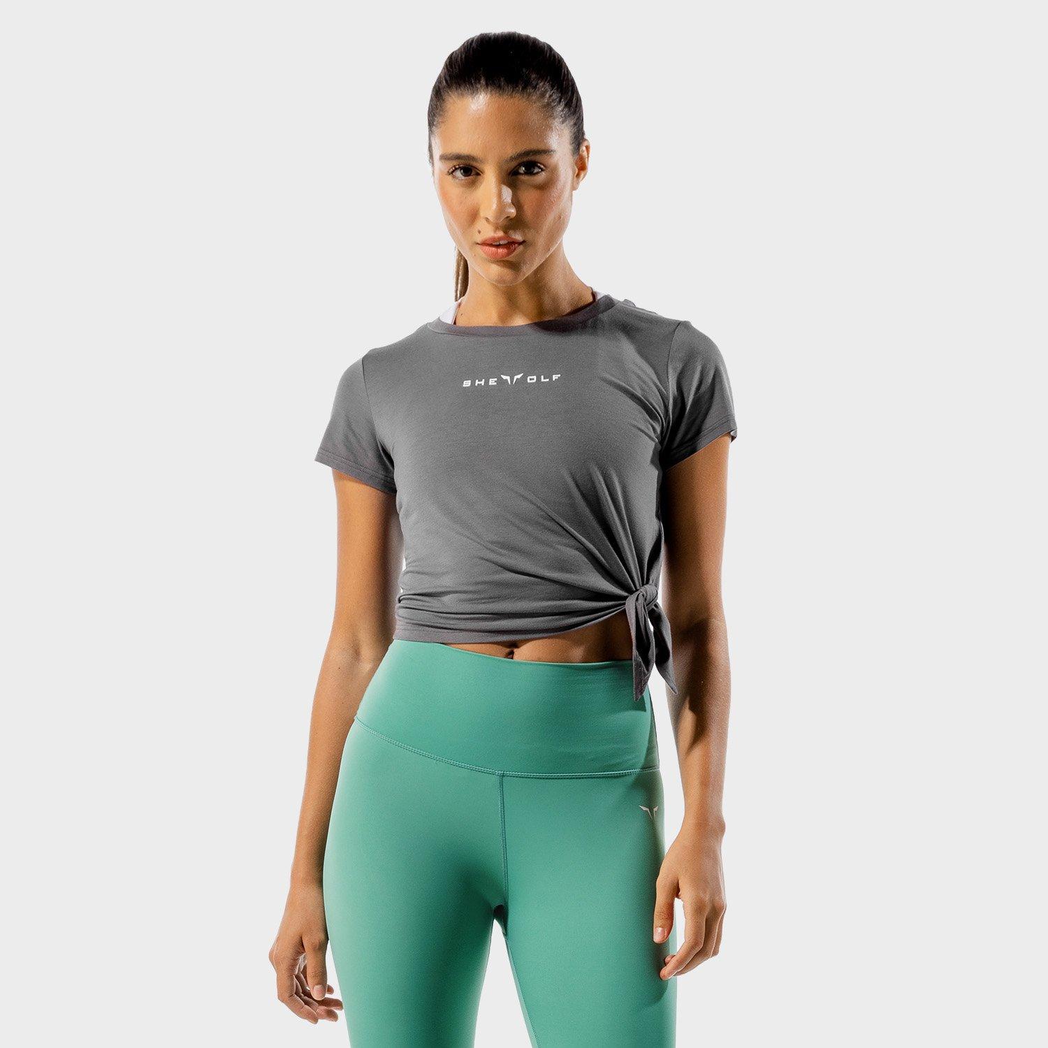 Women She Wolf Crop Top, Grey, , large image number 1