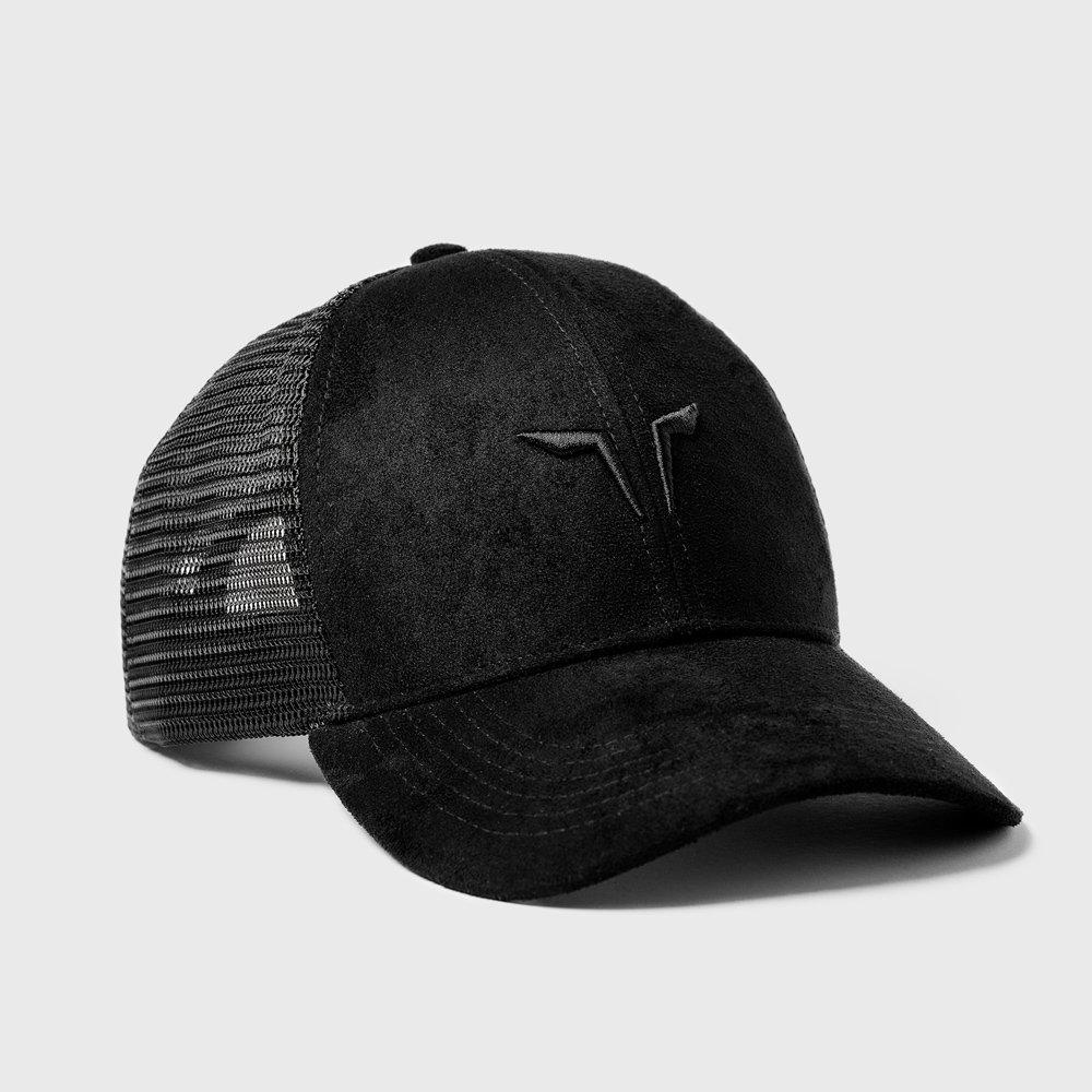 Unisex Wolf Trucker Cap, Black, , large image number 0