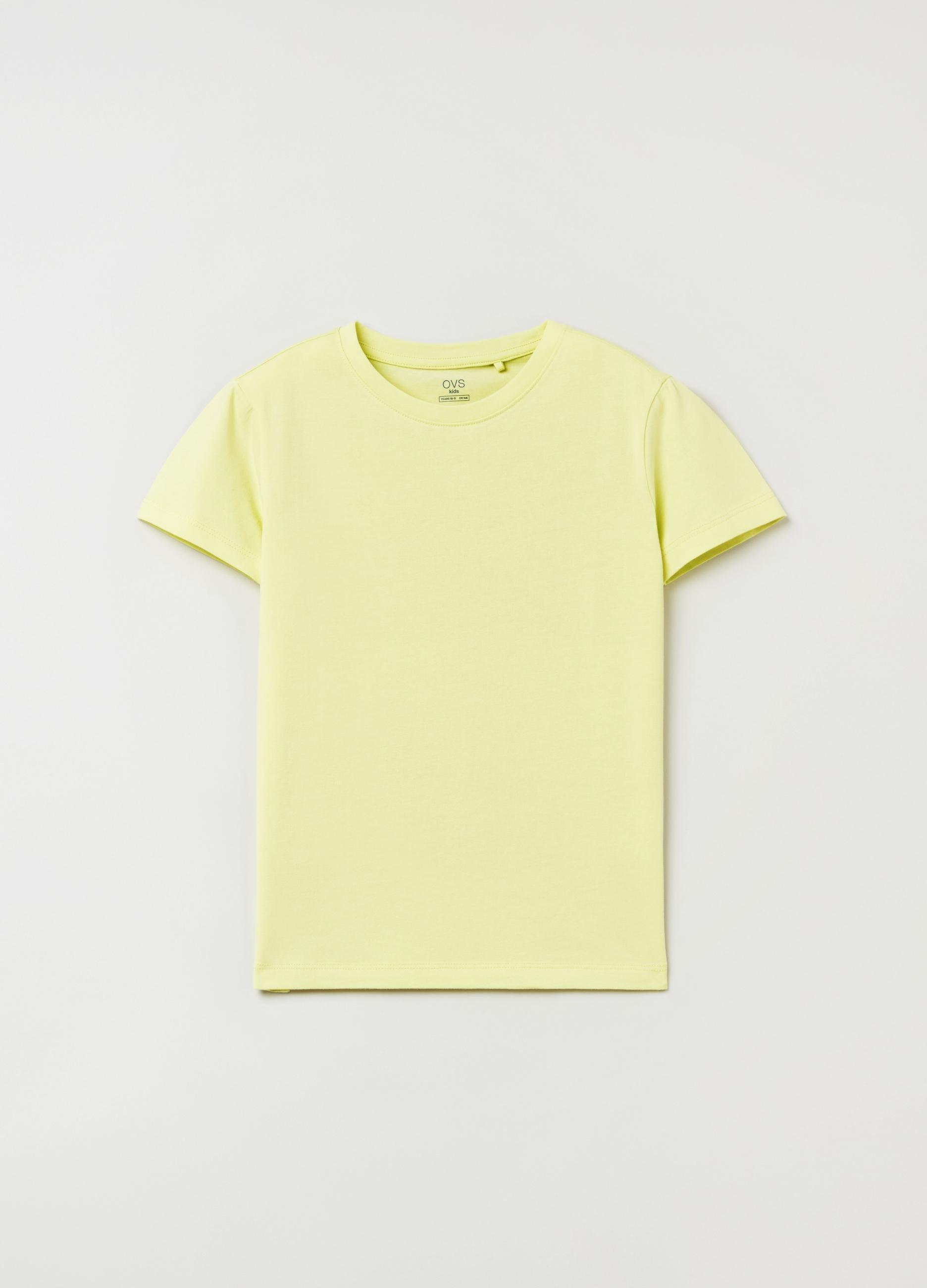 Yellow Puff Sleeves T Shirts, Kids Girls, , large image number 0