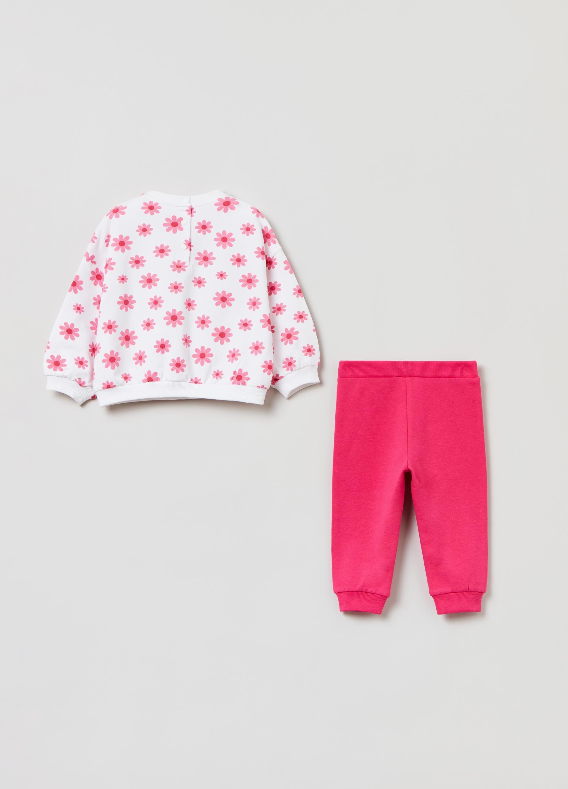 OVS - Pink Floral Baby Co-Ord Set, Baby Girls
