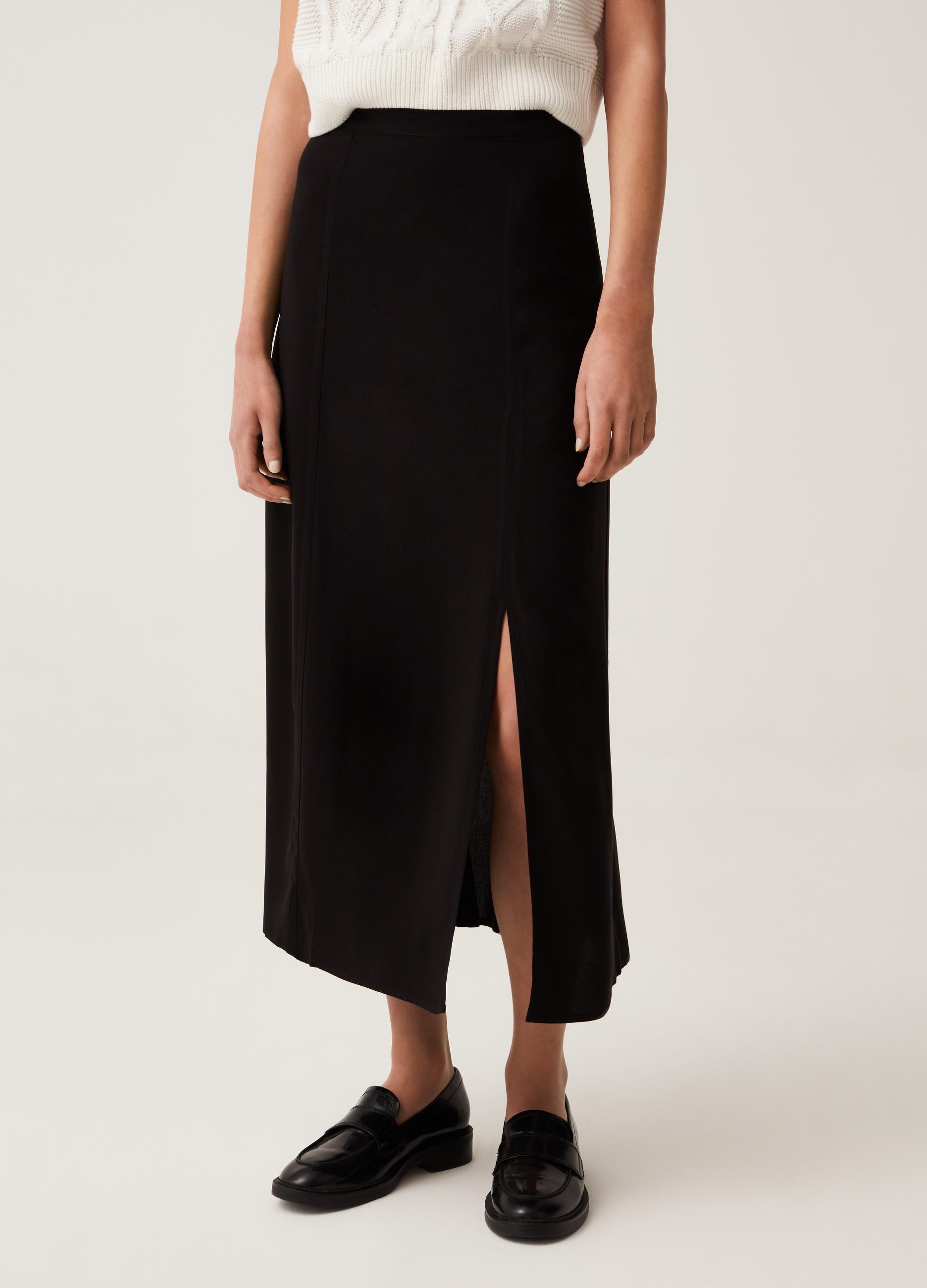 OVS - Viscose midi skirt with split
