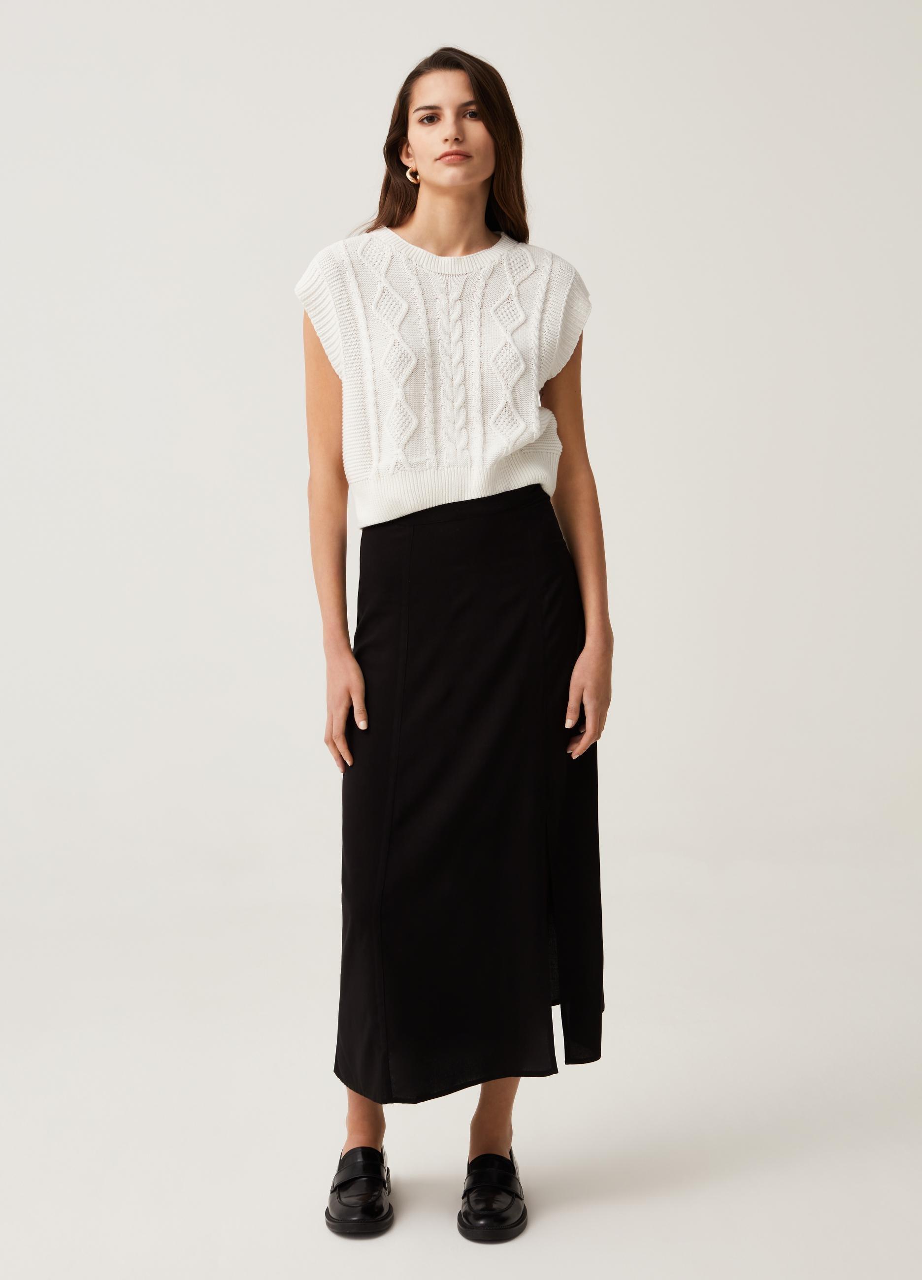 OVS - Viscose midi skirt with split