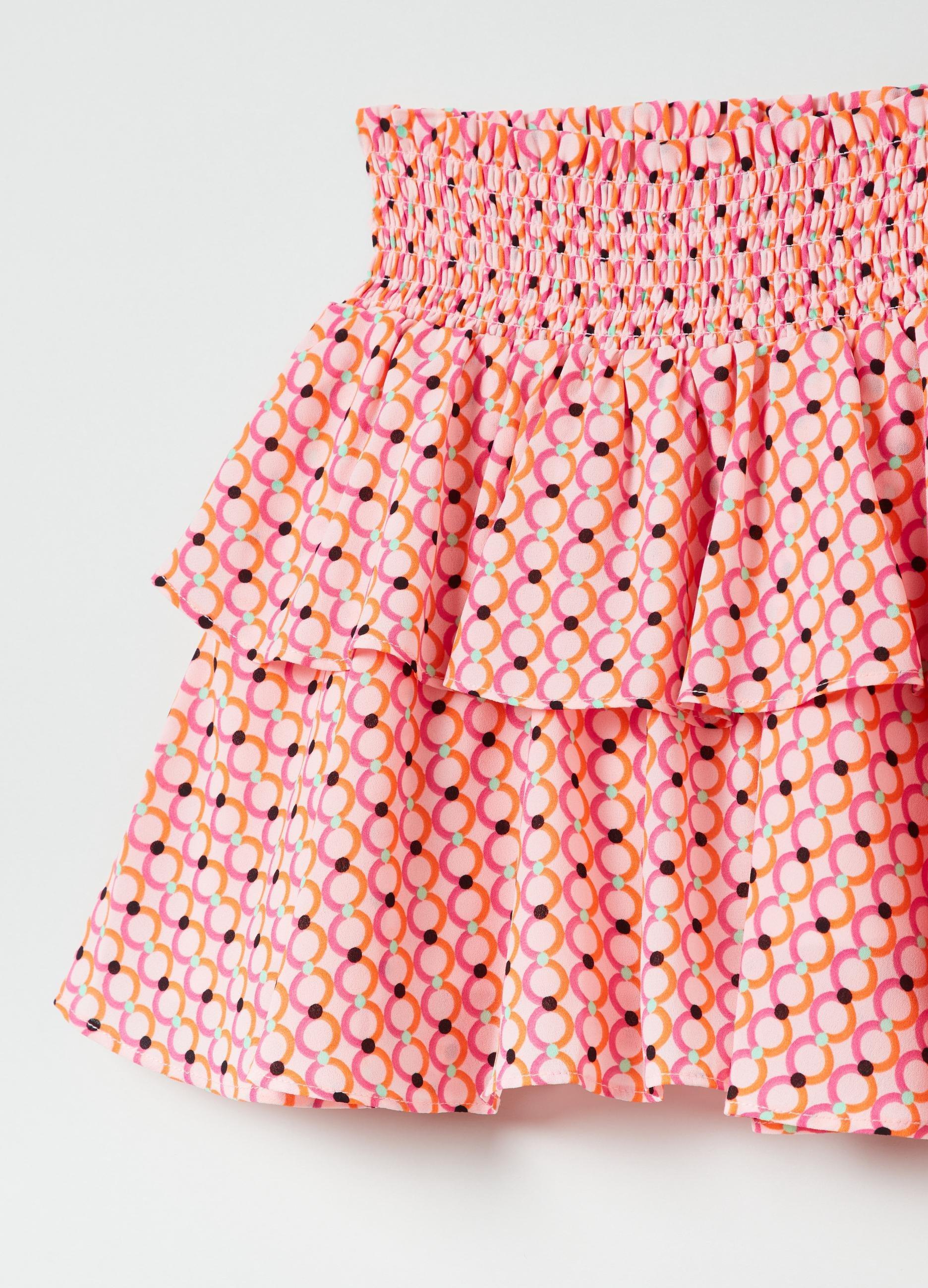 OVS - Tiered skirt with geometric print
