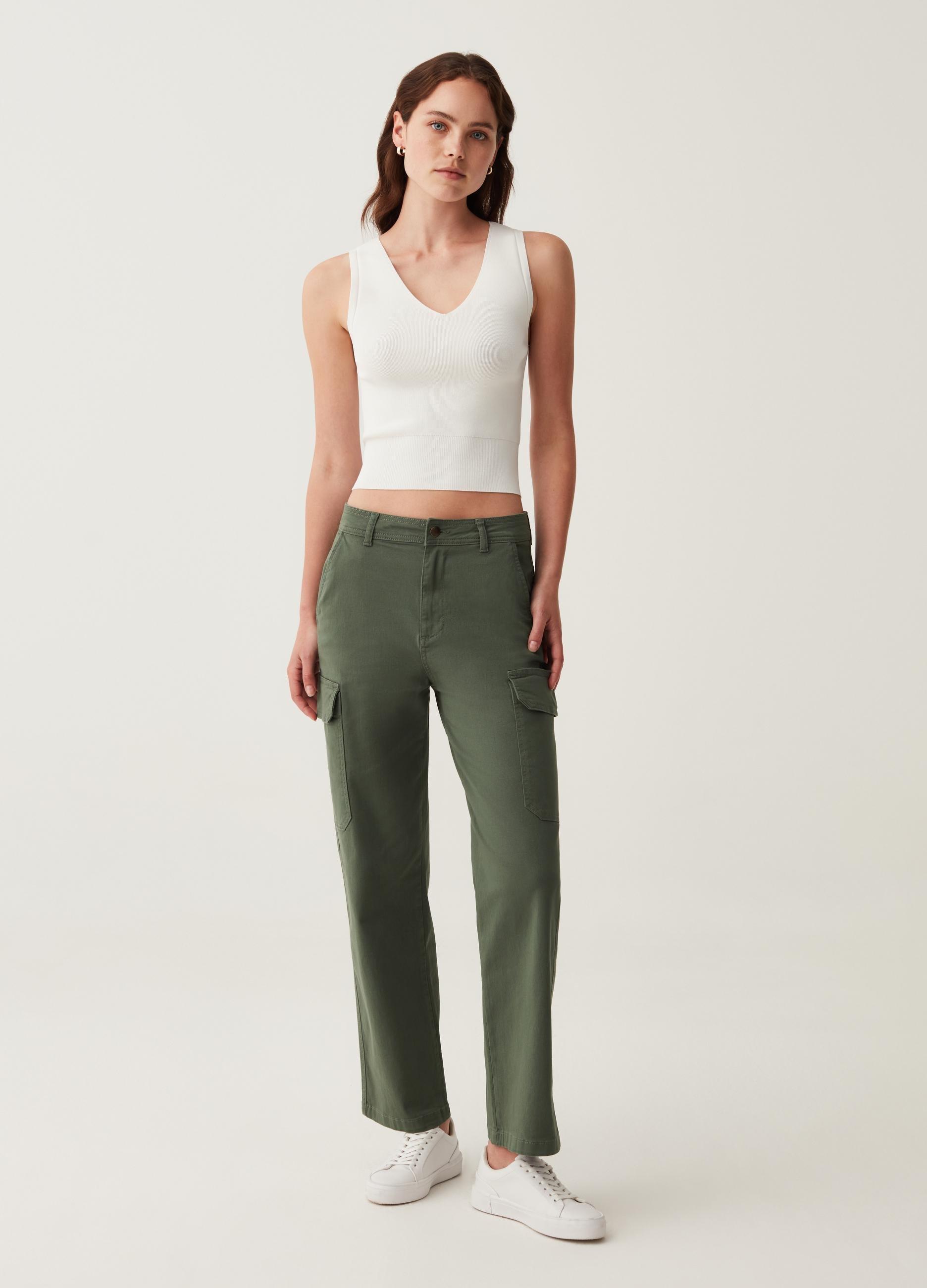 OVS - Cargo trousers in cotton twill