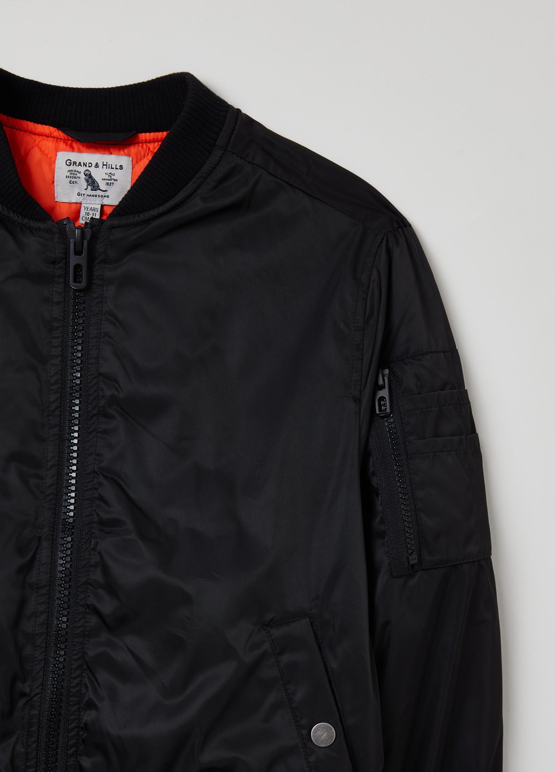 OVS - Solid colour aviator bomber jacket