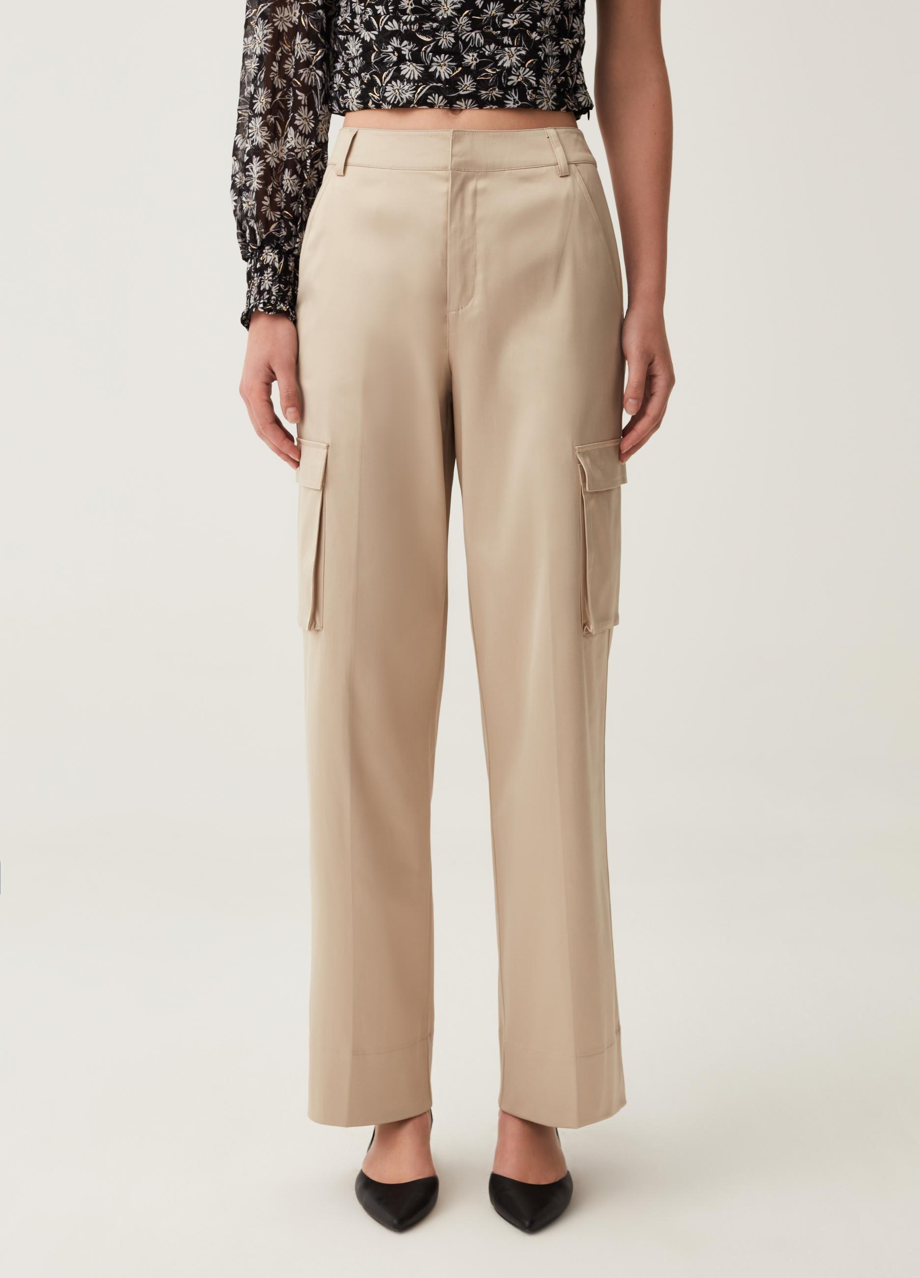 OVS - Cargo trousers in satin