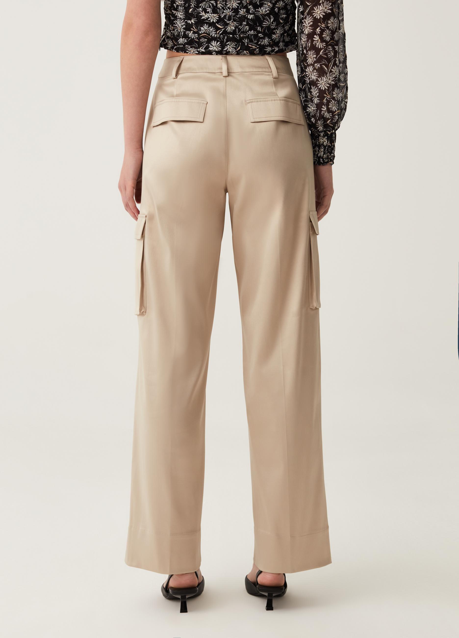 OVS - Cargo trousers in satin