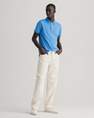 Gant - Blue Contrast Collar Pique Polo Shirt