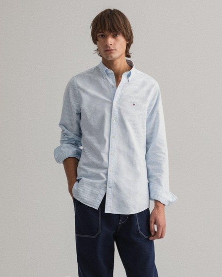Gant - Blue Slim Fit Banker Oxford Shirt