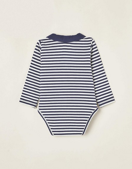 Zippy - Blue Striped Cotton Bodysuit, Baby Boys