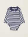 Zippy - Blue Striped Cotton Bodysuit, Baby Boys