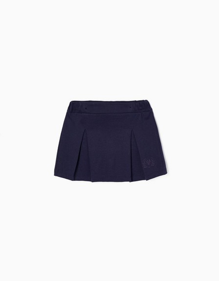 Zippy - Blue Detailed Cotton Skirt, Baby Girls