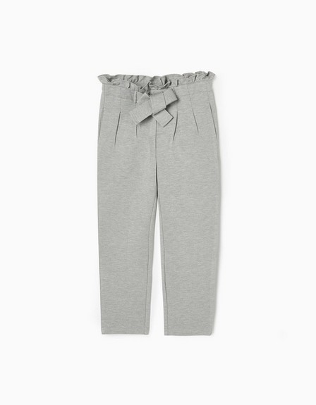 Zippy - Grey Jersey Paper Bag Trousers, Kids Girls