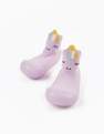 Zippy - Pink Unicorn Step Pies Socks With Rubber Outsole , Baby Girls