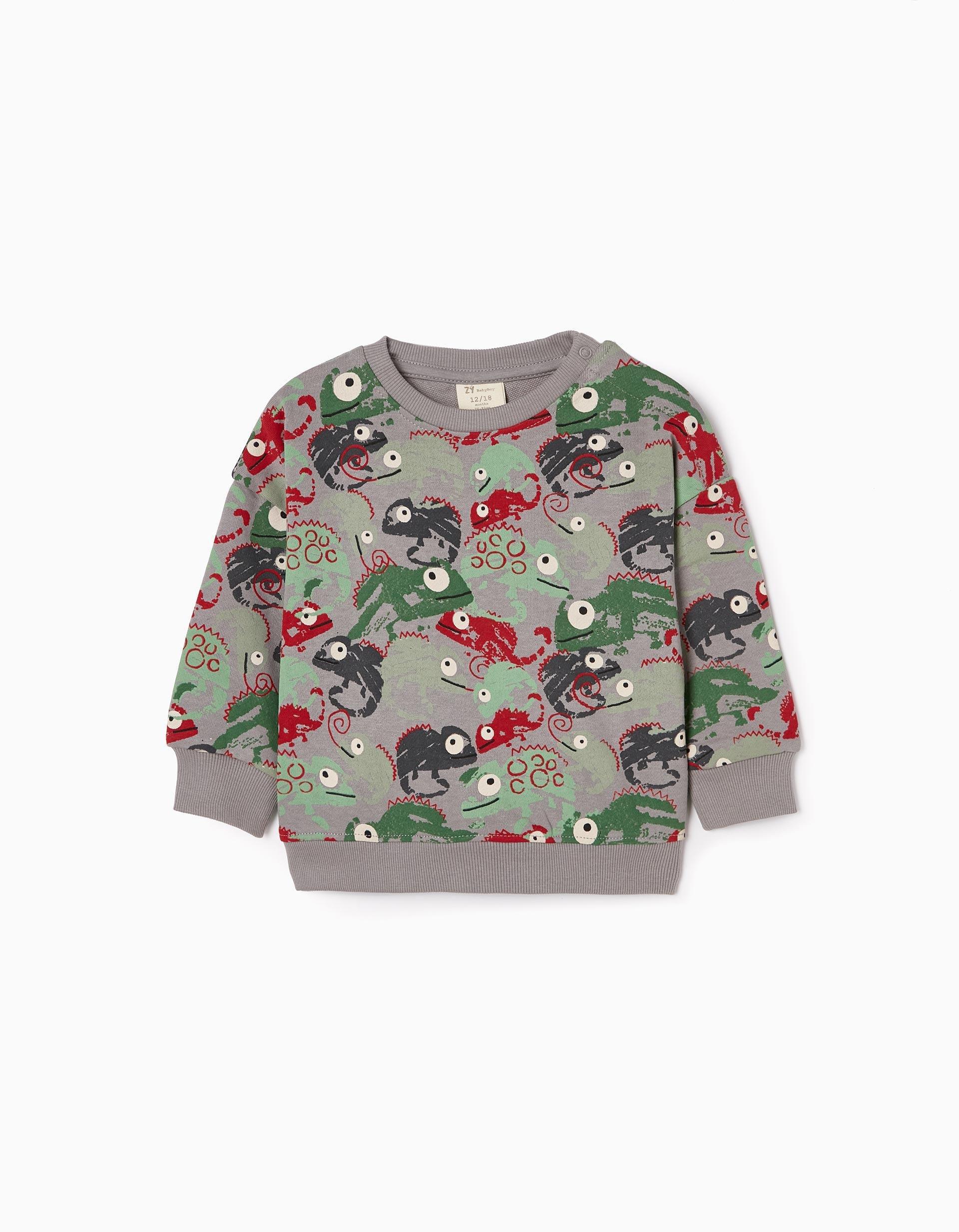 Gant - Grey Chameleon Cotton Sweatshirt, Baby Boys