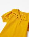 Zippy - Orange Pleated Collared T-Shirt, Baby Girls