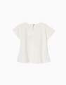 Zippy - White Ruffled Cotton T-Shirt, Baby Girls