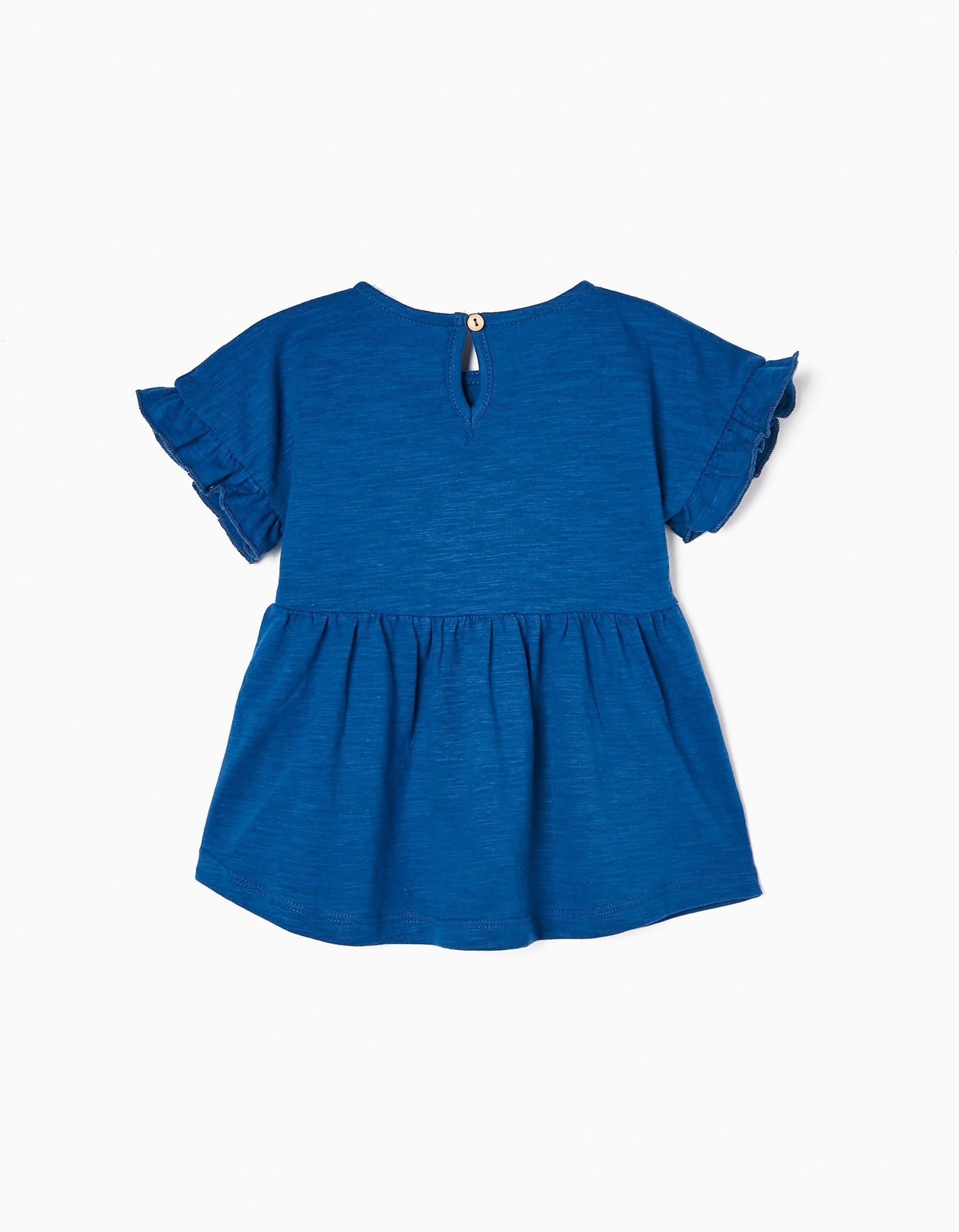 Gant - Blue Embroidered T-Shirt, Baby Girls