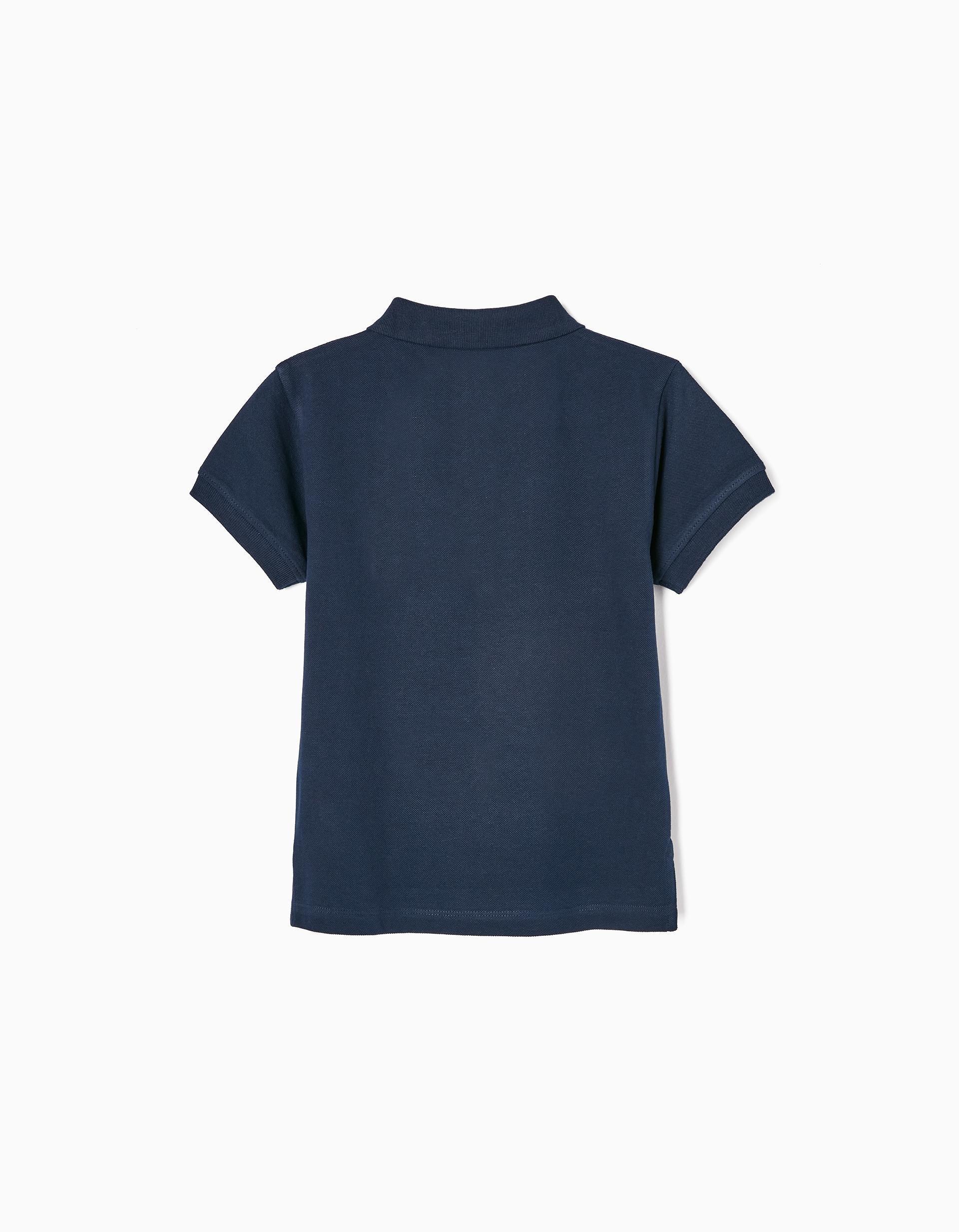 Zippy - Dark Polo Neck Plain T-Shirt, Kids Boys