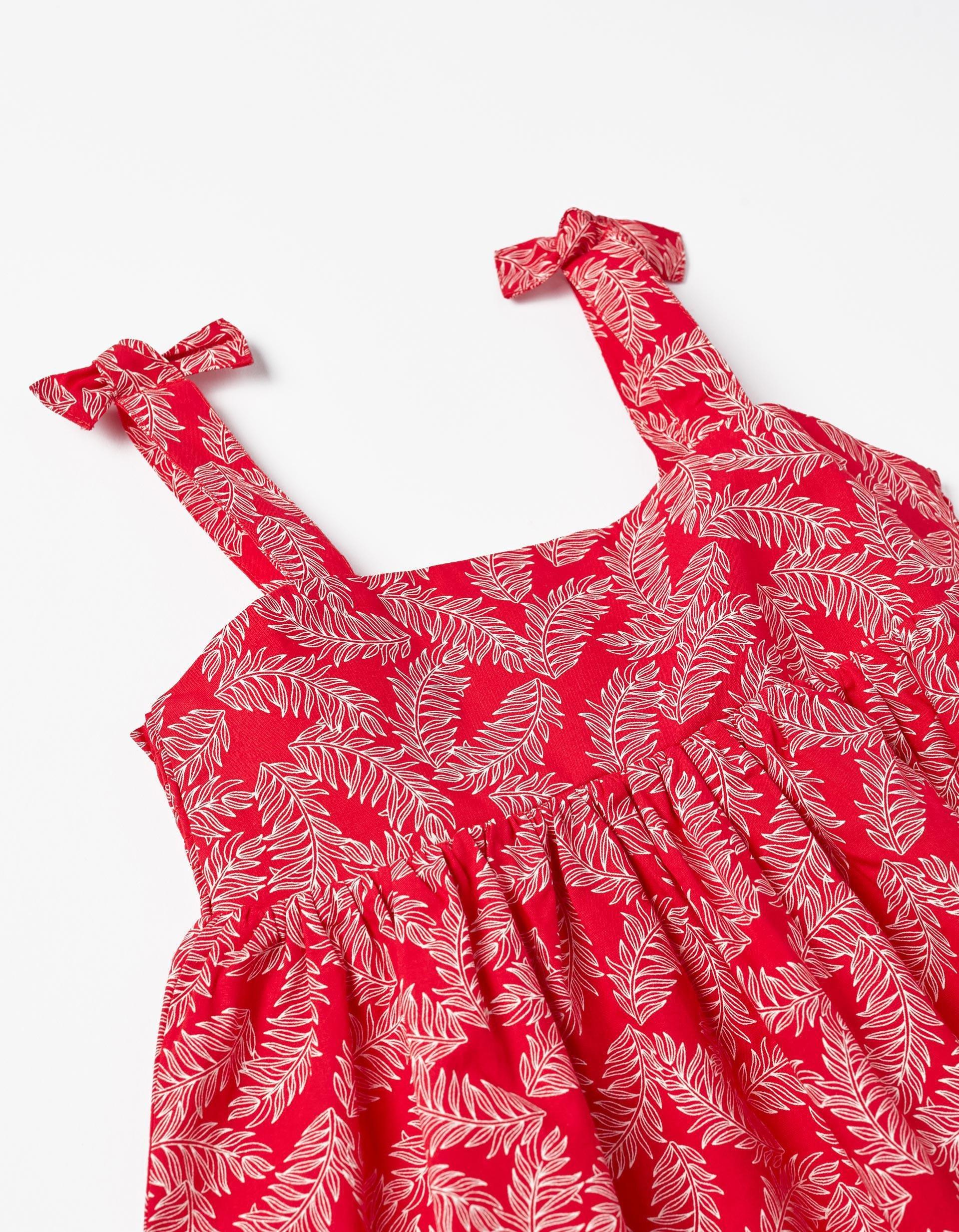 Zippy - Red Floral Patterned Dress, Kids Girls