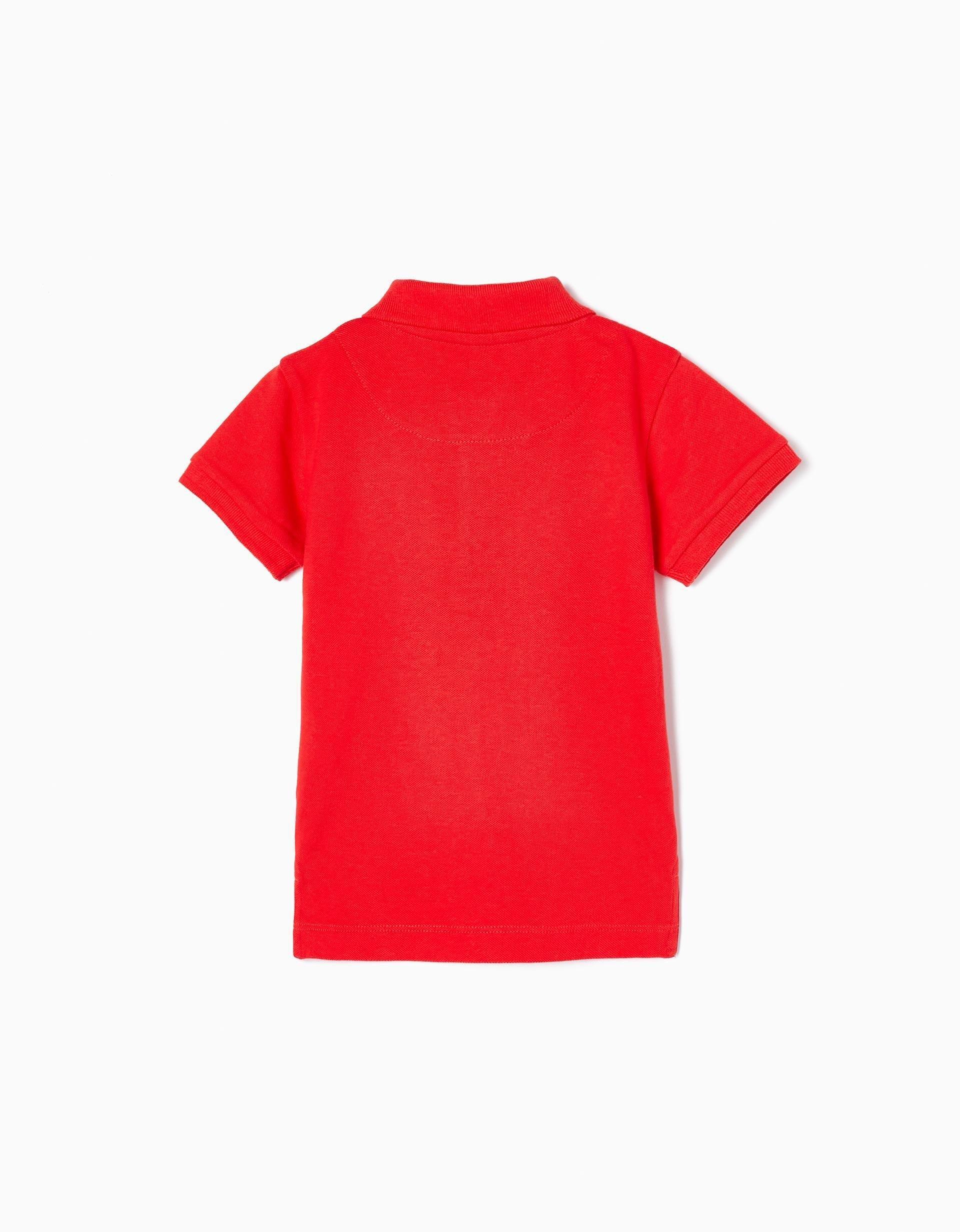 Gant - Red Polo Neck Detailed T-Shirt, Baby Boys