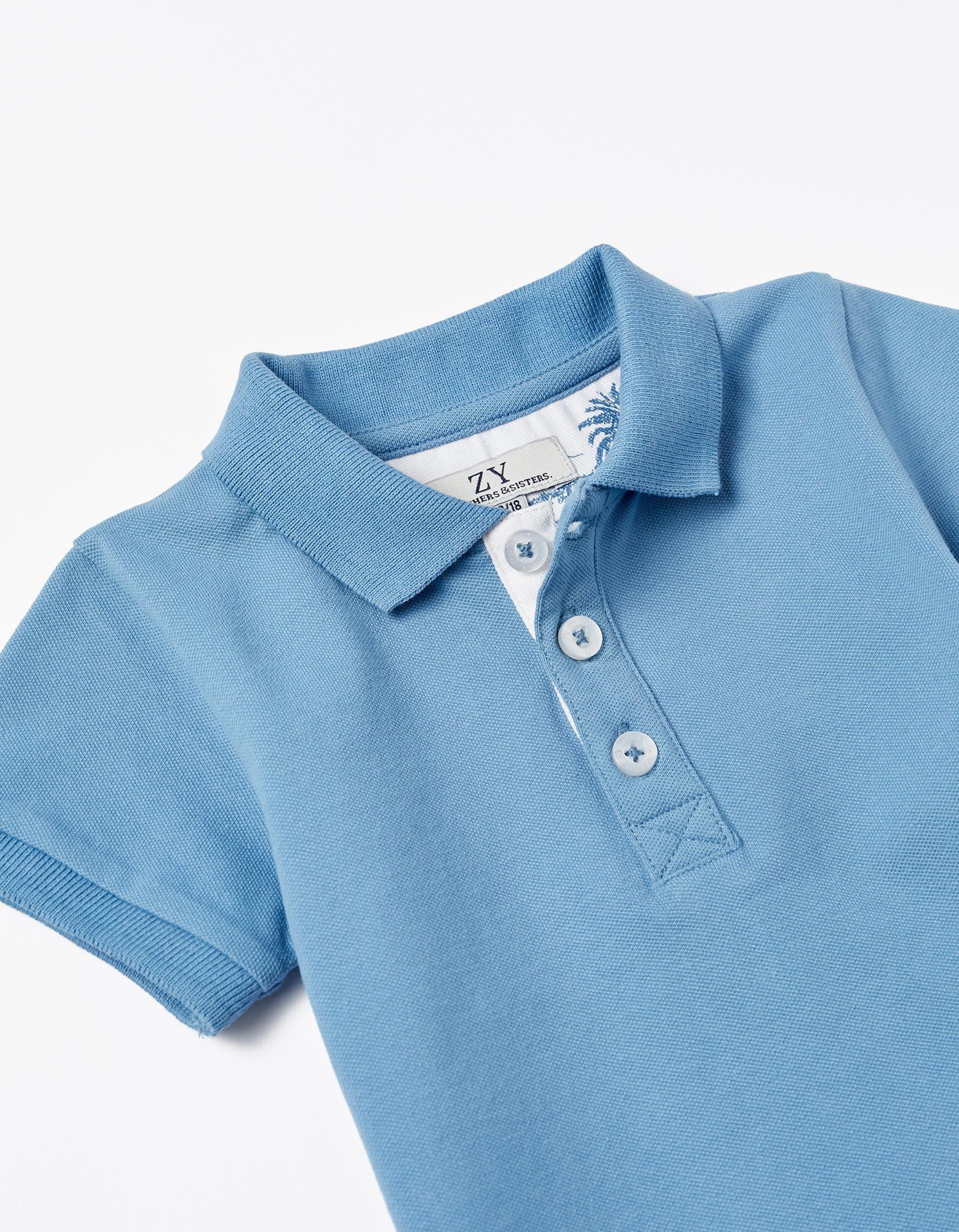 Gant - Blue Polo Neck Shirt, Baby Boys