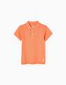 Gant - Orange Short Sleeve Polo Shirt, Kids Boys
