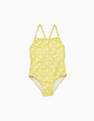 Zippy - Yellow Printed Swimsuit, Kids Girls