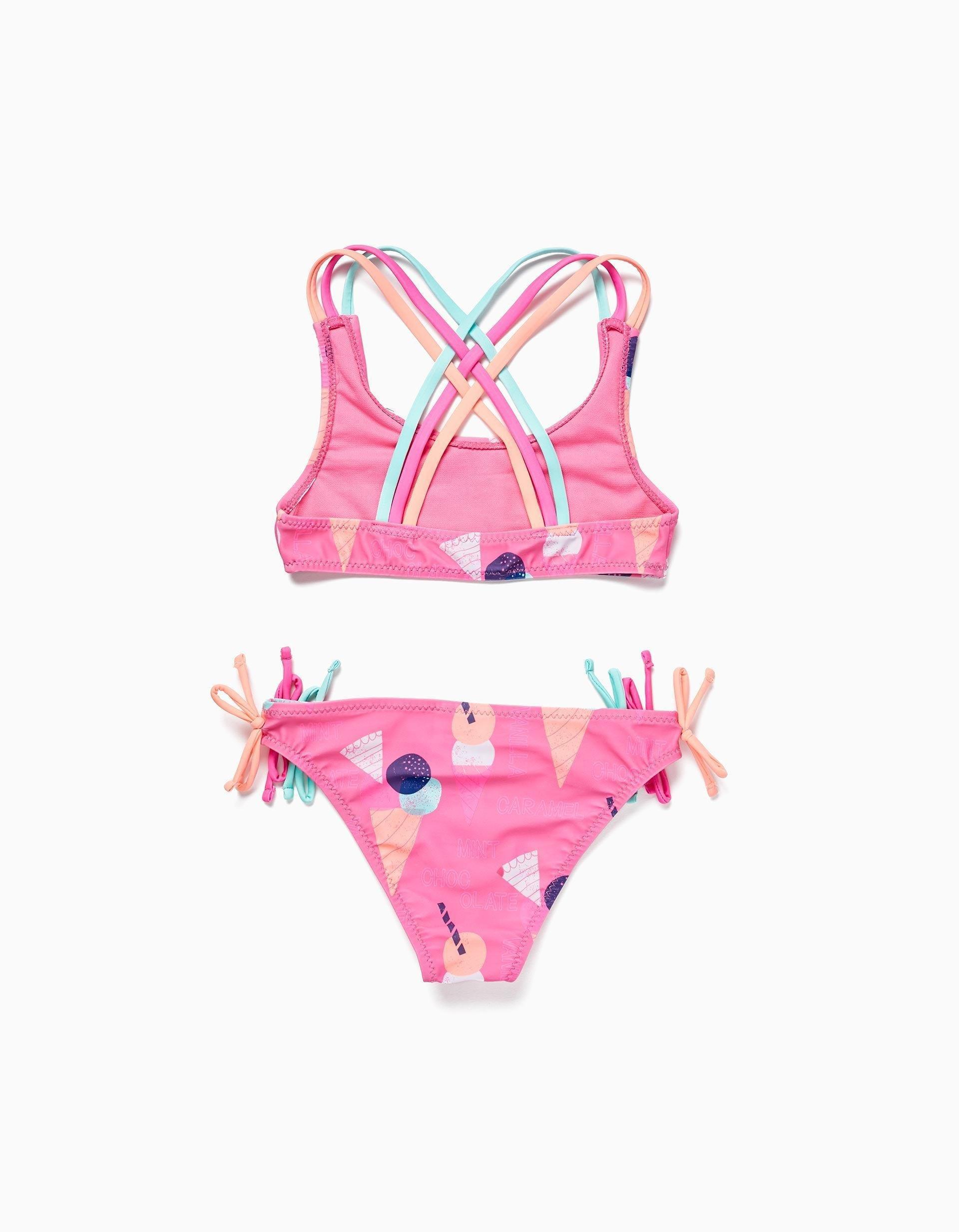 Gant - Pink Printed Swimsuit, Kids Girls