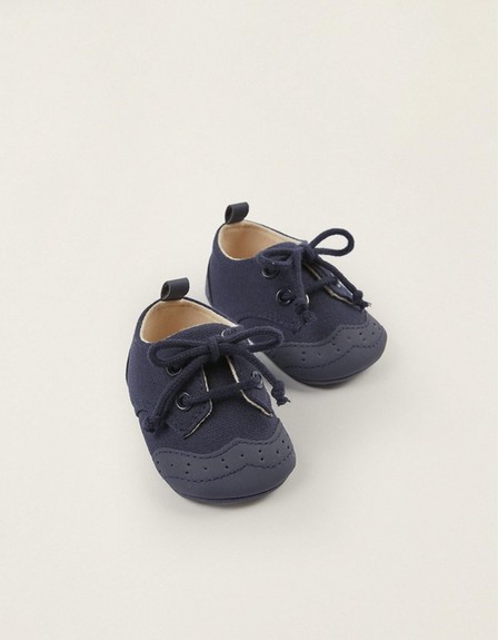 Zippy - Navy Laced Shoes, Baby Unisex