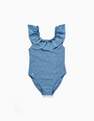 Zippy - Blue Floral Swimsuit, Kids Girl