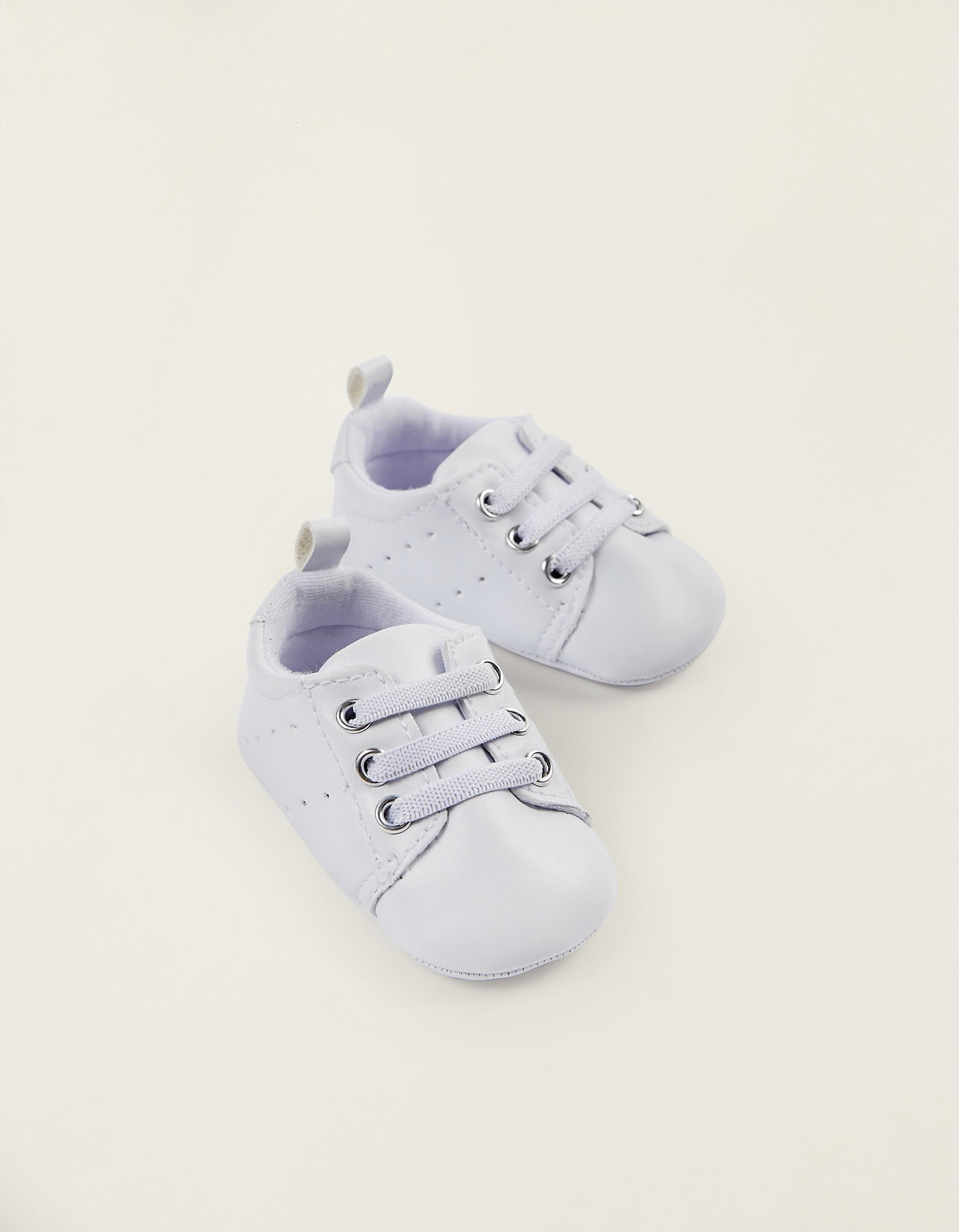 Zippy - White Detailed Shoes, Baby Boys