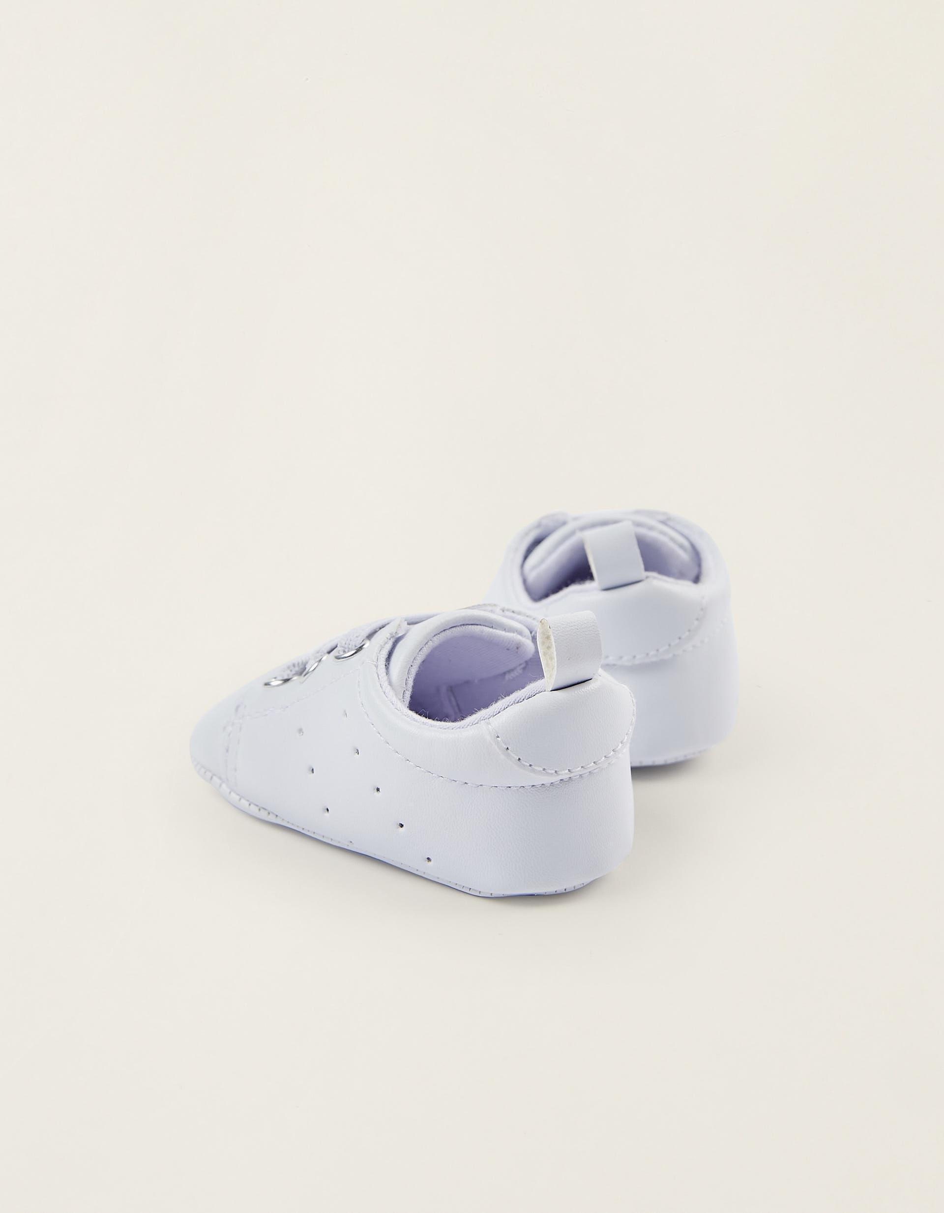 Zippy - White Detailed Shoes, Baby Boys
