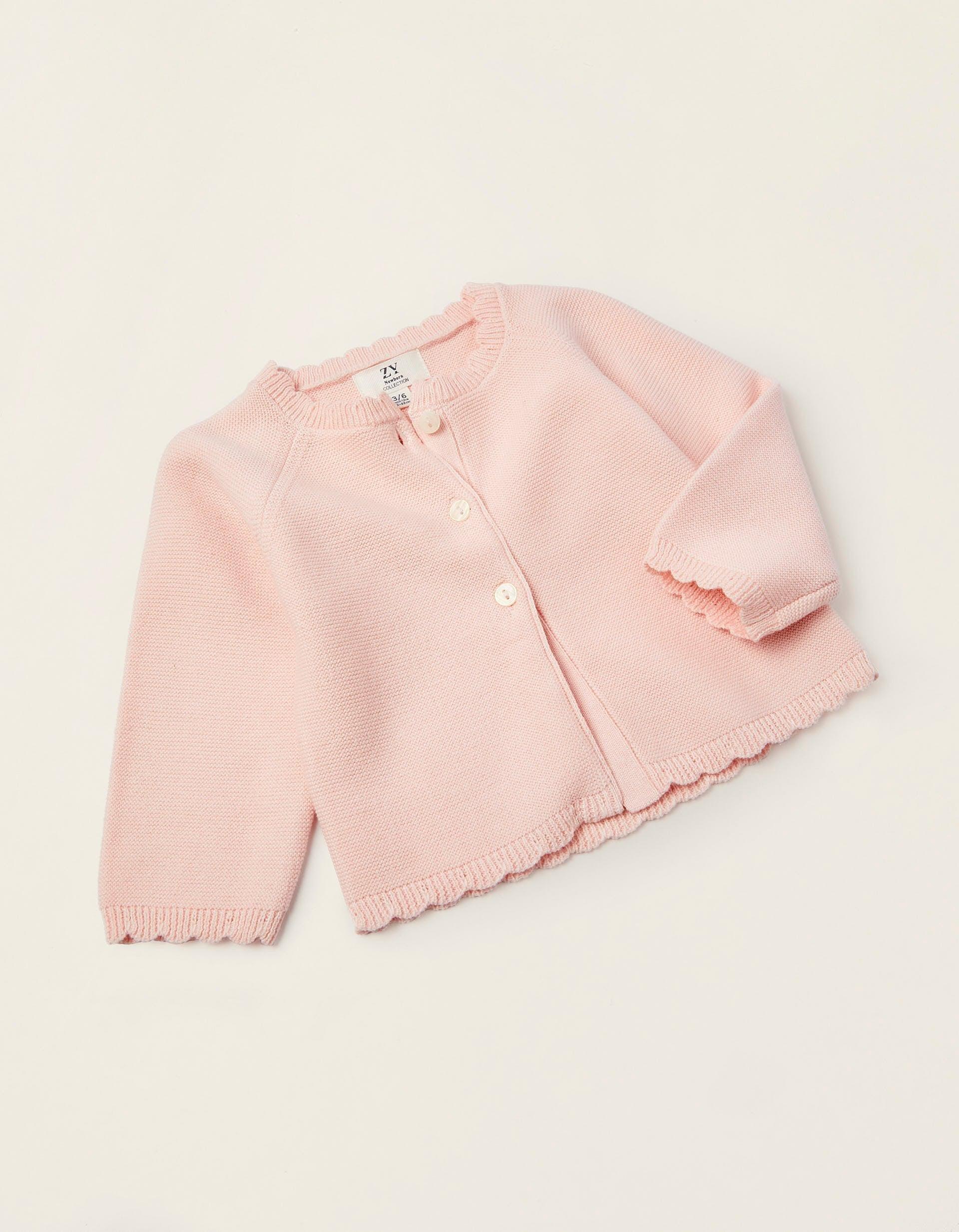 Zippy - Pink Cotton Cardigan, Baby Girls