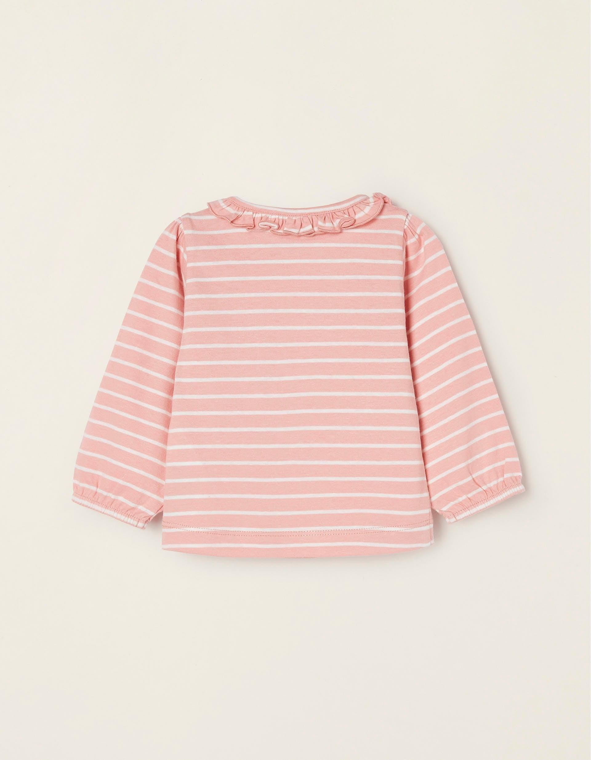 Zippy - Pink Long-Sleeve Cotton T-Shirt, Baby Girls
