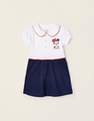 Zippy - Multicolour Short Sleeve Printed Dress, Baby Girls