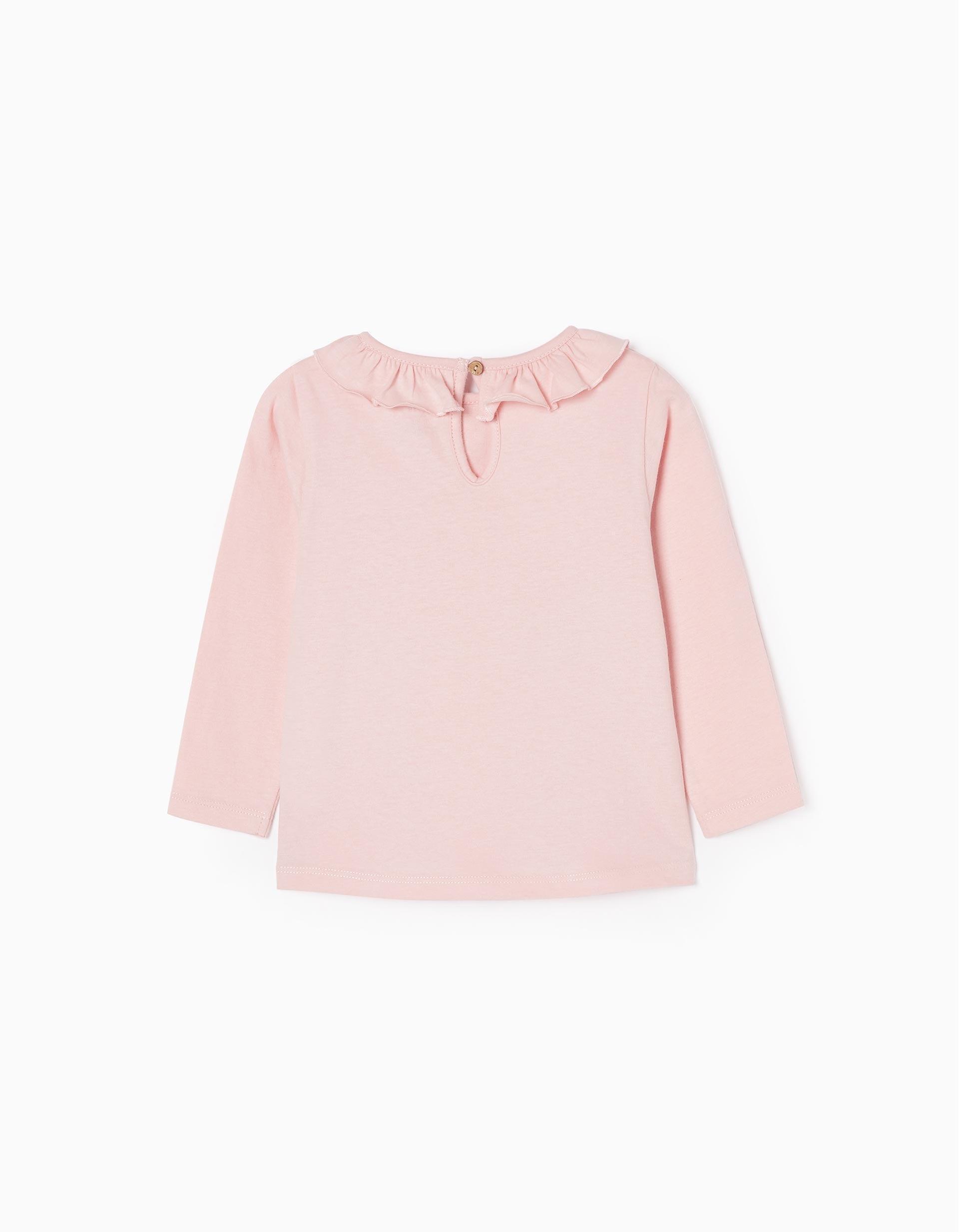 Zippy - Pink Long-Sleeve Cotton T-Shirt, Baby Girls