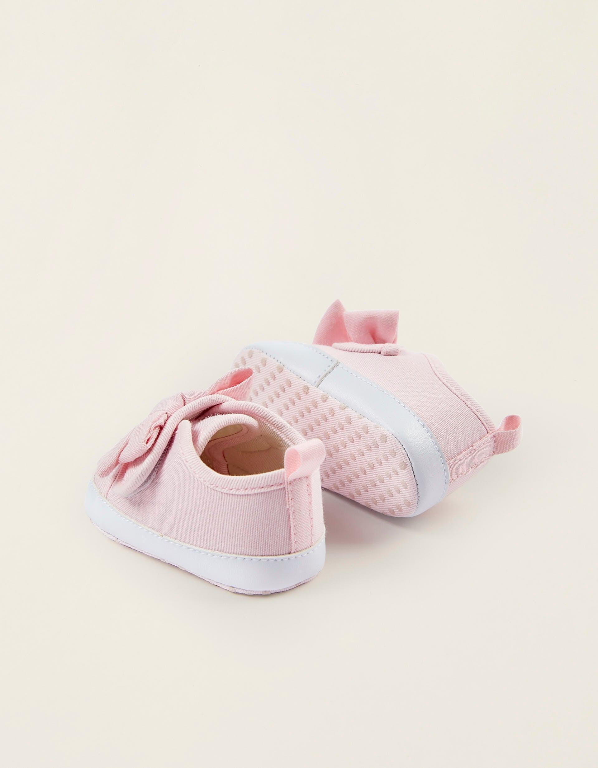 Zippy - Pink Fabric Trainers, Baby Girls