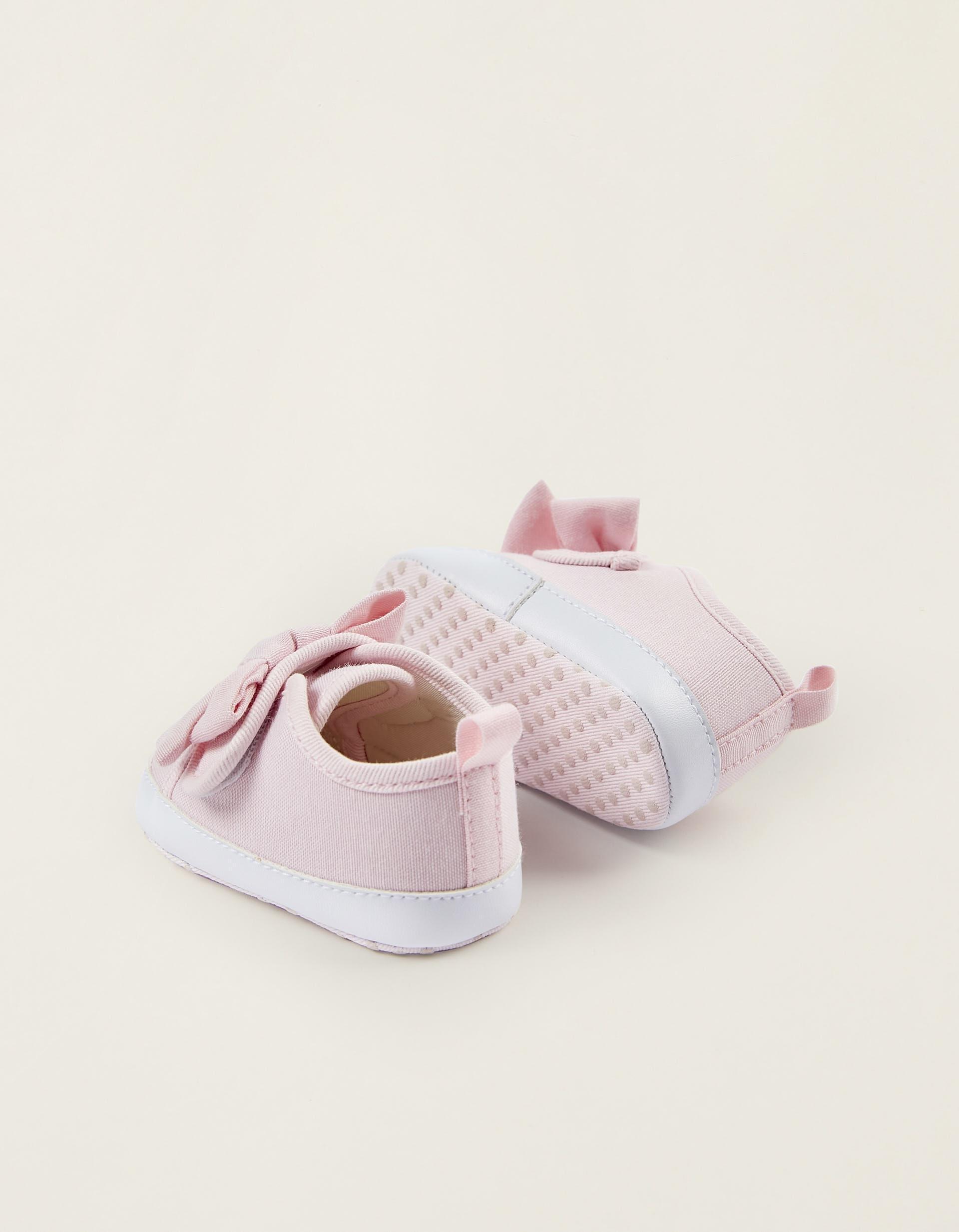 Zippy - Pink Fabric Trainers, Baby Girls